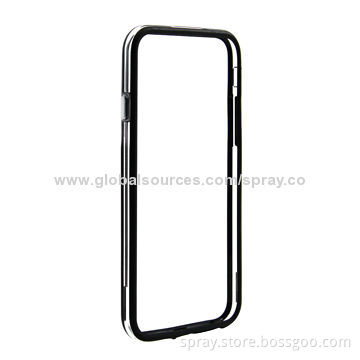TPU Bumper Frame Case for iPhone, Black Dual-color Design